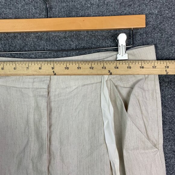 NWT Aritzia Wilfred ALLANWT PANT Ankle Cuff Drawstring Pant Size 12 Linen Blend - Picture 6 of 13